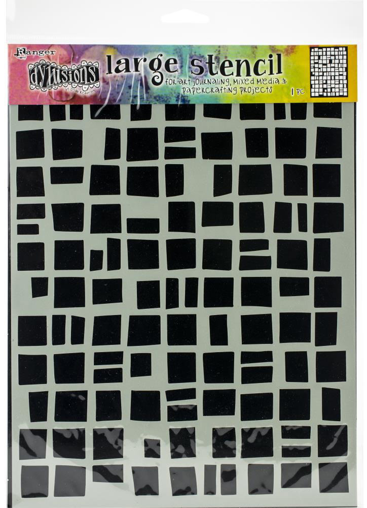 RANGER DYLUSIONS BETSY'S BLOCK LARGE STENCIL 9x12