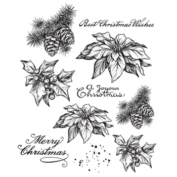 STAMPERS ANONYMOUS STAMPERS ANONYMOUS TIM HOLTZ HOLIDAY BOTANICAL CLING STAMP SET