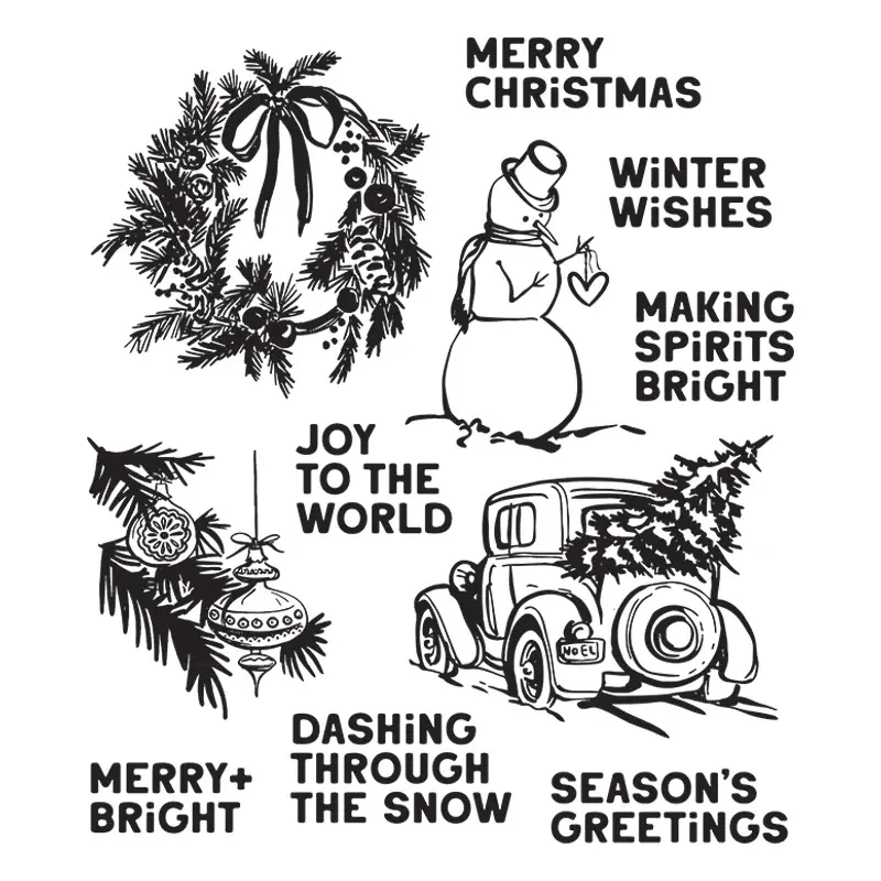 STAMPERS ANONYMOUS STAMPERS ANONYMOUS TIM HOLTZ WONDERMENT CLING STAMP SET