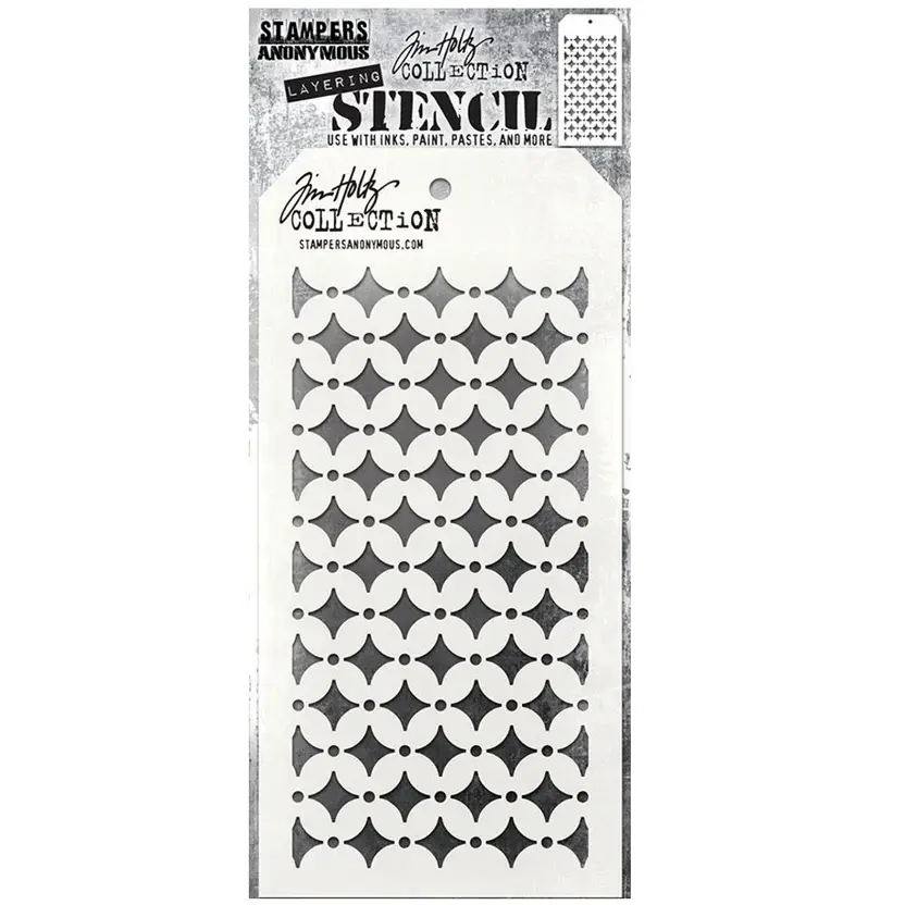 STAMPERS ANONYMOUS STAMPERS ANONYMOUS TIM HOLTZ RETRO DIAMOND LAYERING STENCIL