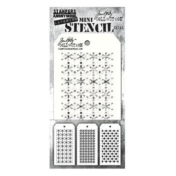 STAMPERS ANONYMOUS STAMPERS ANONYMOUS TIM HOLTZ MINI LAYERING STENCIL SET #63 3/PK