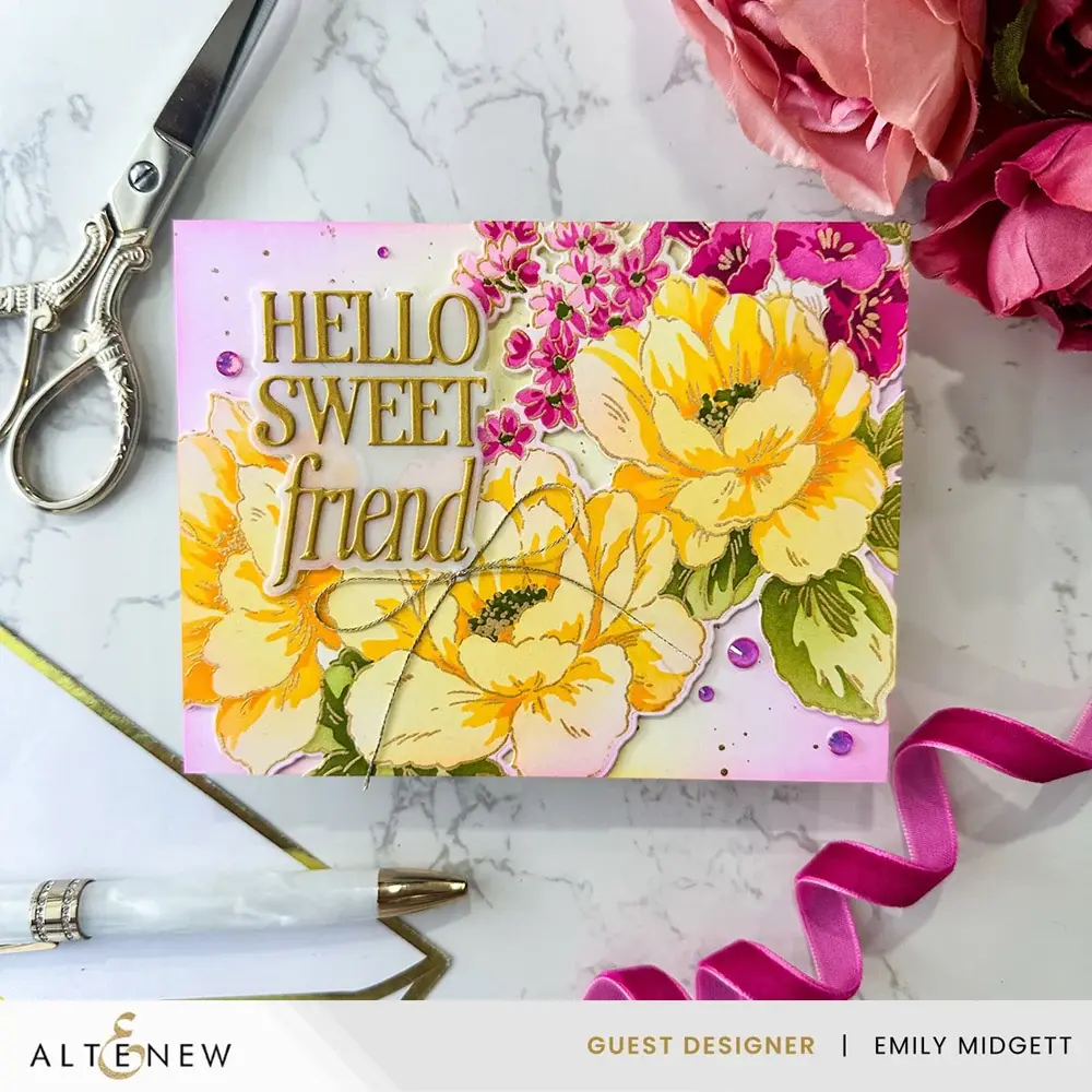 ALTENEW ALTENEW BUILD-A-GARDEN: JOY IN BLOOM CLEAR STAMP, DIE SET AND STENCIL SET BUNDLE