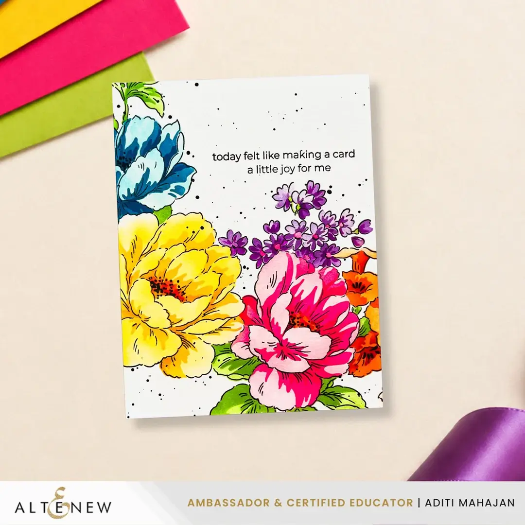 ALTENEW ALTENEW BUILD-A-GARDEN: JOY IN BLOOM CLEAR STAMP, DIE SET AND STENCIL SET BUNDLE