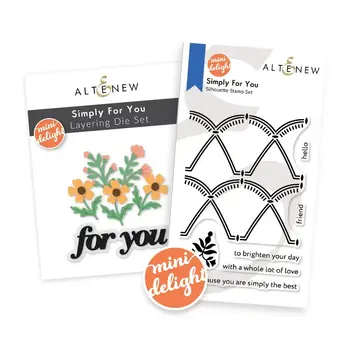 ALTENEW ALTENEW MINI DELIGHT: SIMPLY FOR YOU CLEAR STAMP & DIE SET