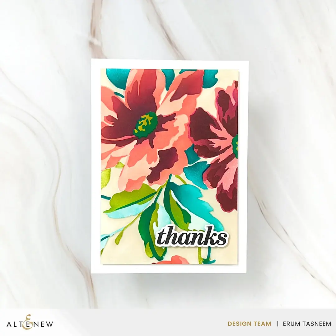 ALTENEW ALTENEW CRAFT YOUR LIFE PROJECT KIT: EXPRESSIVE FLORA CLEAR STAMP, STENCIL SET, 3D EMBOSSING FOLDER AND DIE SET BUNDLE