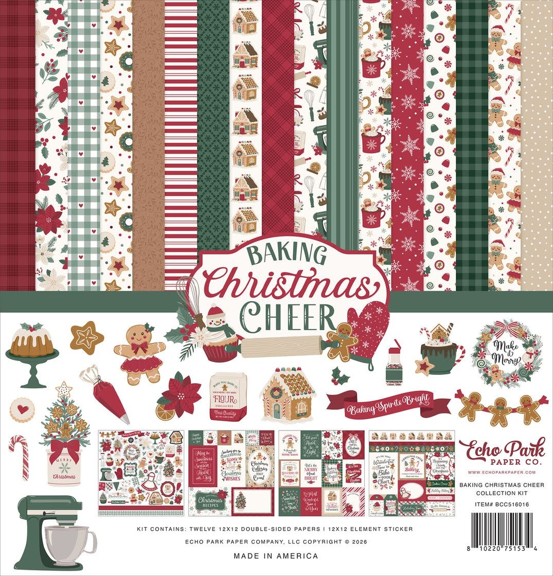 ECHO PARK PAPER ECHO PARK BAKING CHRISTMAS CHEER 12x12 COLLECTION KIT