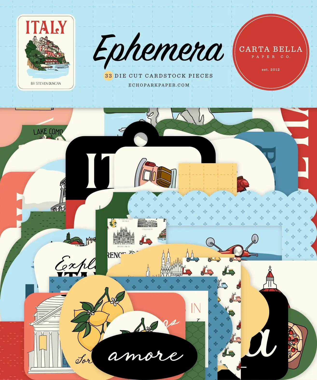 CARTA BELLA CARTA BELLA ITALY EPHEMERA DIE CUTS