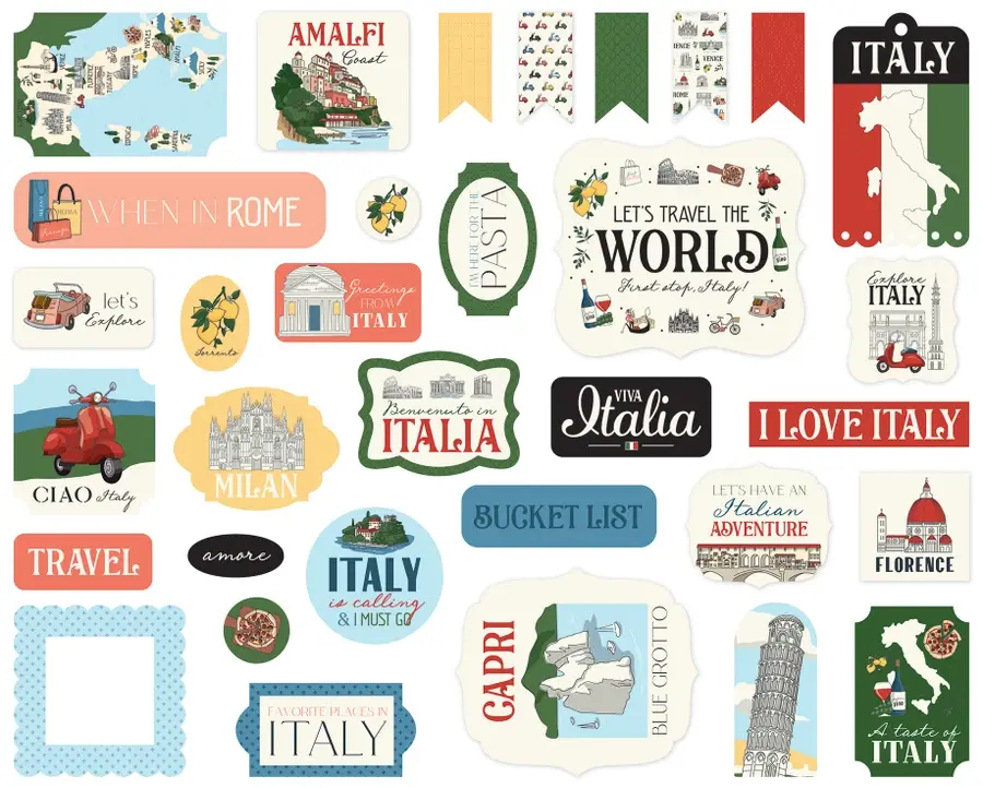 CARTA BELLA CARTA BELLA ITALY EPHEMERA DIE CUTS