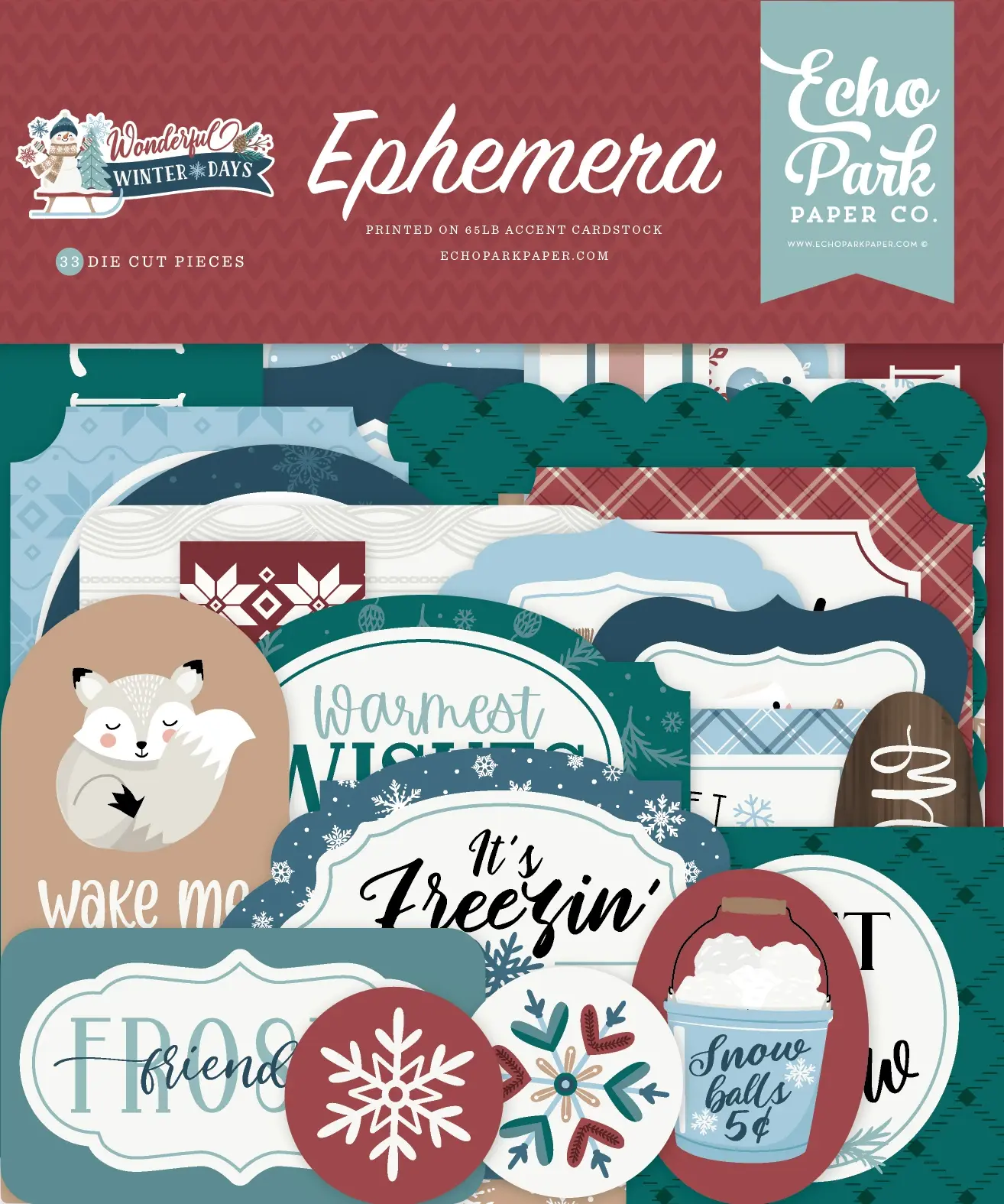 ECHO PARK PAPER ECHO PARK WONDERFUL WINTER DAYS EPHEMERA DIE-CUTS