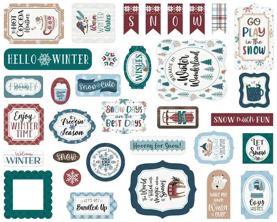 ECHO PARK PAPER ECHO PARK WONDERFUL WINTER DAYS EPHEMERA DIE-CUTS