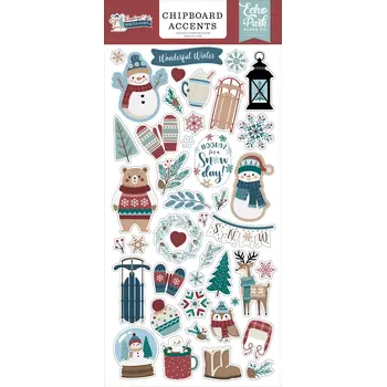 ECHO PARK PAPER ECHO PARK WONDERFUL WINTER DAYS 6x13 CHIPBOARD ACCENTS