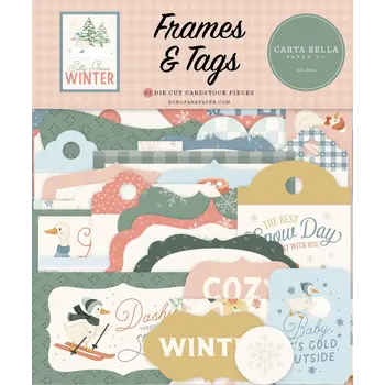 CARTA BELLA CARTA BELLA SILLY GOOSE WINTER FRAMES & TAGS EPHEMERA DIE CUTS