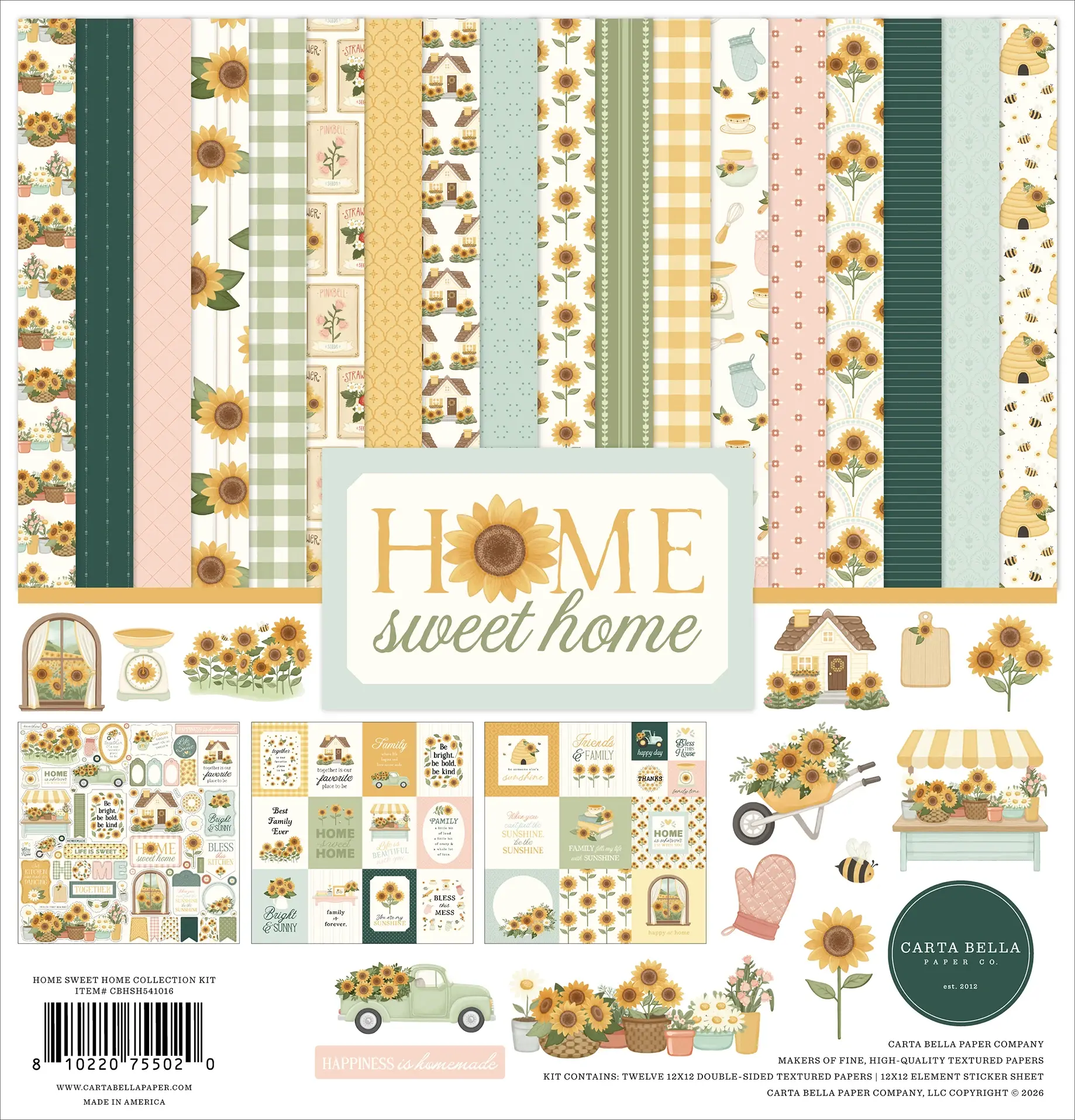 CARTA BELLA CARTA BELLA HOME SWEET HOME 12x12 COLLECTION KIT
