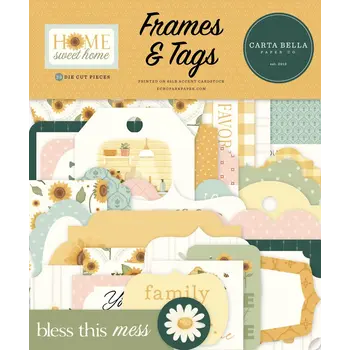 CARTA BELLA CARTA BELLA HOME SWEET HOME FRAMES & TAGS EPHEMERA DIE CUTS