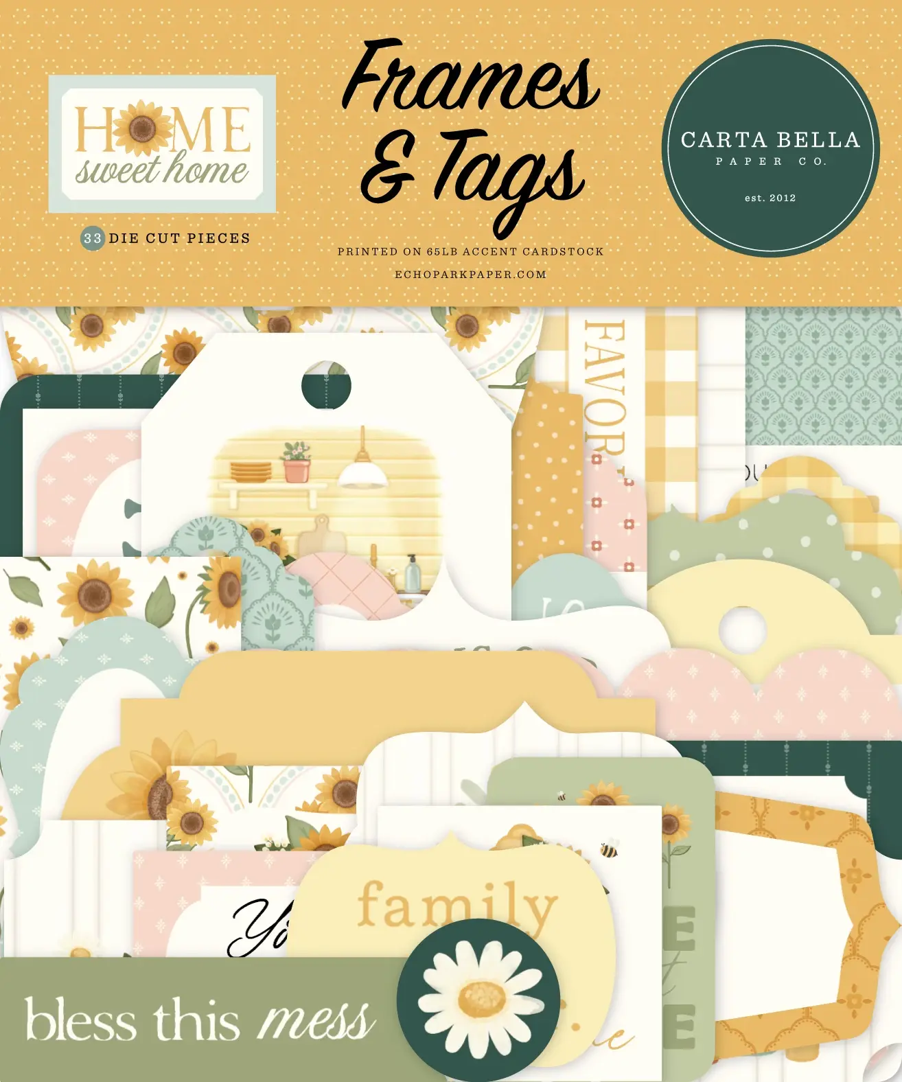 CARTA BELLA CARTA BELLA HOME SWEET HOME FRAMES & TAGS EPHEMERA DIE CUTS