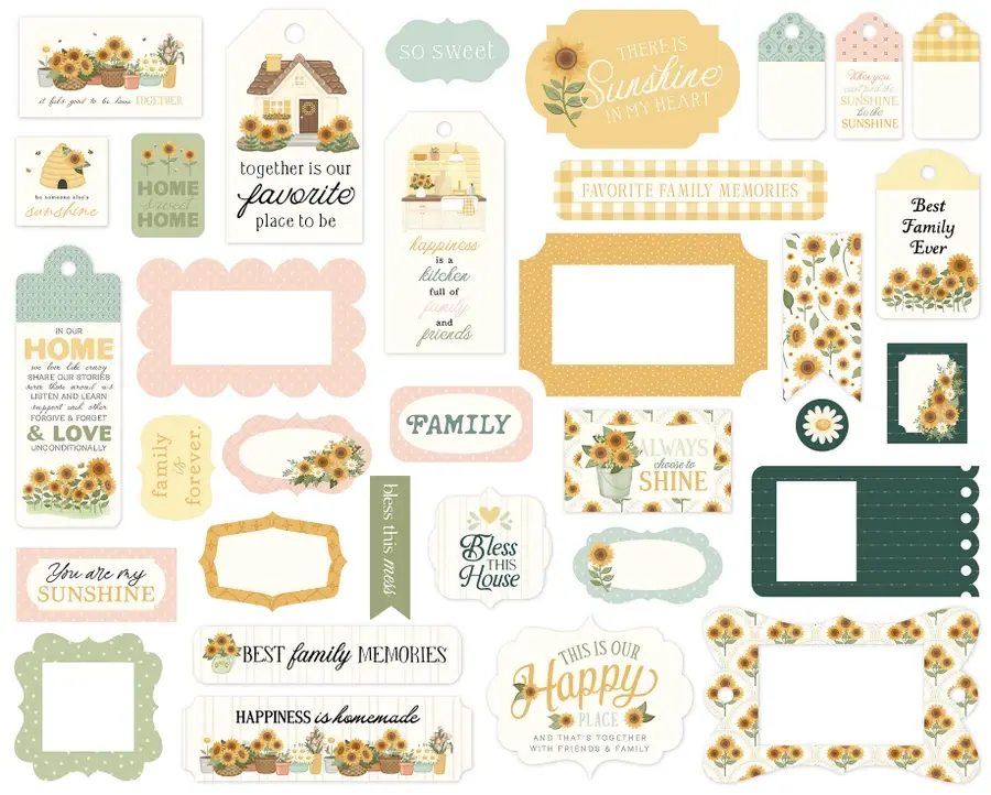 CARTA BELLA CARTA BELLA HOME SWEET HOME FRAMES & TAGS EPHEMERA DIE CUTS