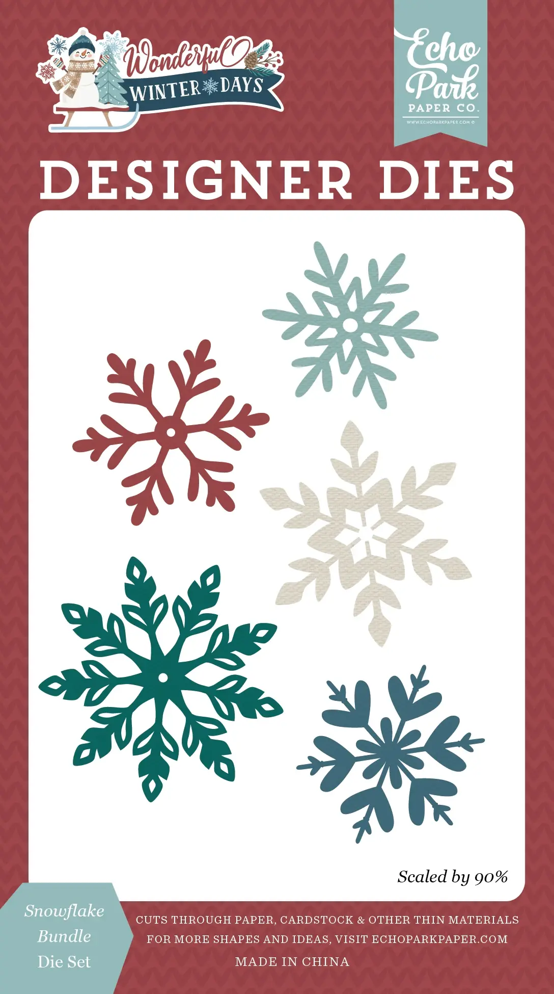 ECHO PARK PAPER ECHO PARK WONDERFUL WINTER DAYS SNOWFLAKE BUNDLE DIE SET