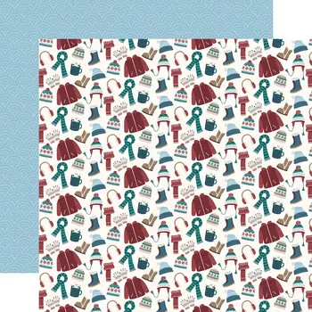 ECHO PARK PAPER ECHO PARK WONDERFUL WINTER DAYS ALL BUNDLED UP 12x12 CARDSTOCK