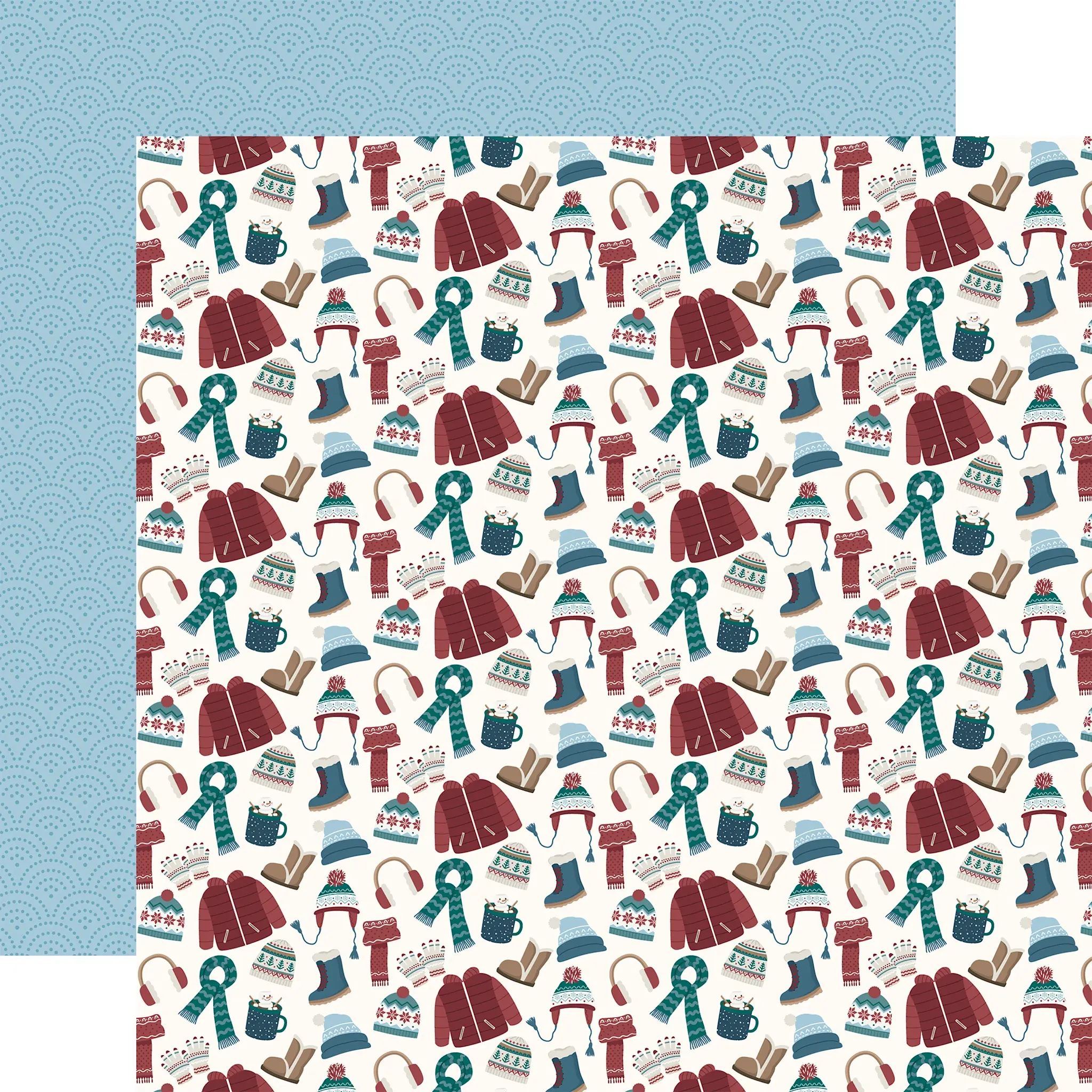 ECHO PARK PAPER ECHO PARK WONDERFUL WINTER DAYS ALL BUNDLED UP 12x12 CARDSTOCK