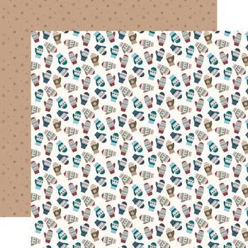 ECHO PARK PAPER ECHO PARK WONDERFUL WINTER DAYS COZY MITTENS 12x12 CARDSTOCK