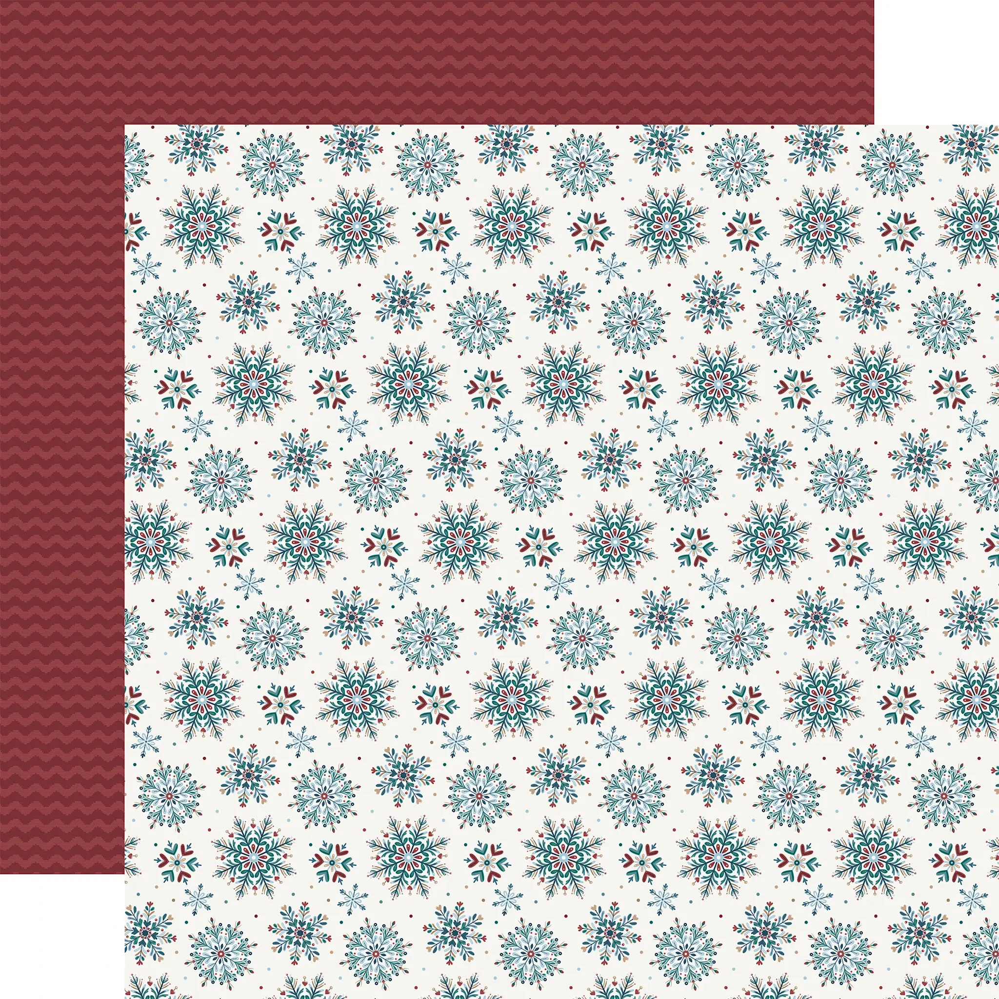 ECHO PARK PAPER ECHO PARK WONDERFUL WINTER DAYS FANCY SNOWFLAKES 12x12 CARDSTOCK