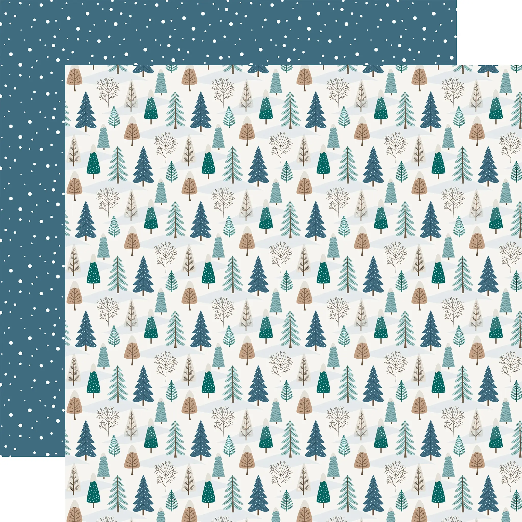 ECHO PARK PAPER ECHO PARK WONDERFUL WINTER DAYS WINTER LANDSCAPE 12x12 CARDSTOCK