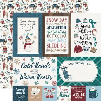 ECHO PARK PAPER ECHO PARK WONDERFUL WINTER DAYS WINTER JOURNALING CARDS 12x12 CARDSTOCK