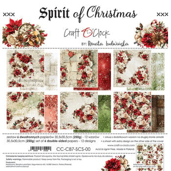CRAFT O'CLOCK CRAFT O'CLOCK SPIRIT OF CHRISTMAS 12x12 PAPER PAD 6 SHEETS
