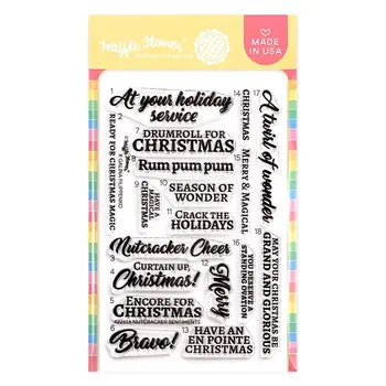 WAFFLE FLOWER WAFFLE FLOWER NUTCRACKER SENTIMENTS CLEAR STAMP AND DIE SET BUNDLE