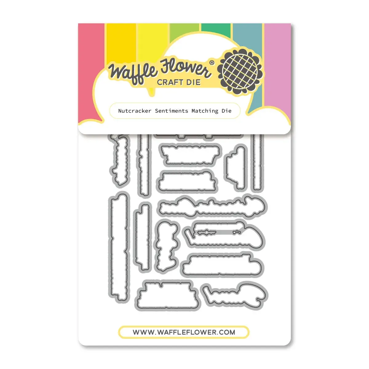 WAFFLE FLOWER WAFFLE FLOWER NUTCRACKER SENTIMENTS CLEAR STAMP AND DIE SET BUNDLE