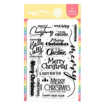 WAFFLE FLOWER WAFFLE FLOWER SIMPLY CHRISTMAS CLEAR STAMP AND DIE SET BUNDLE
