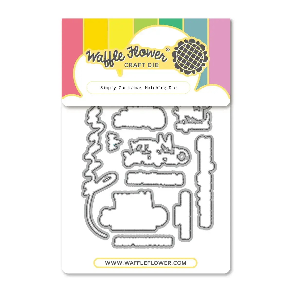 WAFFLE FLOWER WAFFLE FLOWER SIMPLY CHRISTMAS CLEAR STAMP AND DIE SET BUNDLE