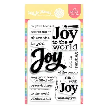 WAFFLE FLOWER WAFFLE FLOWER JOY SENTIMENTS CLEAR STAMP AND DIE SET BUNDLE