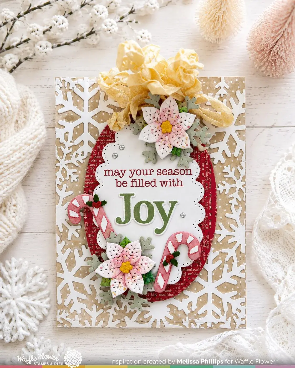 WAFFLE FLOWER WAFFLE FLOWER JOY SENTIMENTS CLEAR STAMP AND DIE SET BUNDLE