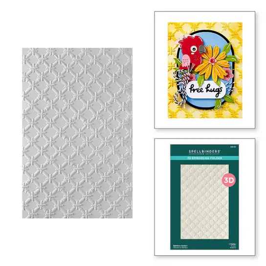 SPELLBINDERS SPELLBINDERS BAMBOO SCREEN 3D EMBOSSING FOLDER