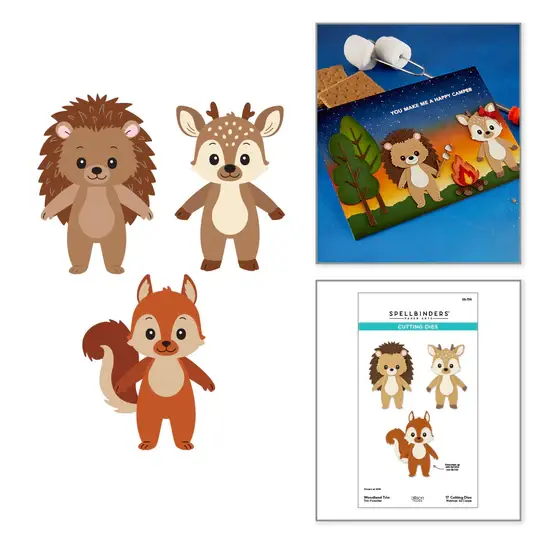 SPELLBINDERS SPELLBINDERS ALLISON FRAZIER WOODLAND TRIO ETCHED DIE SET