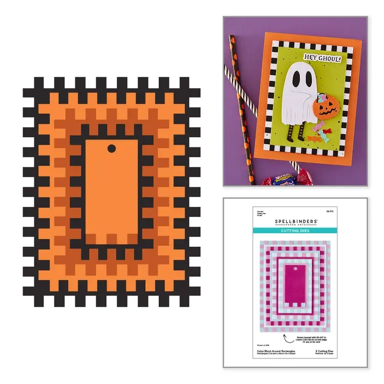 SPELLBINDERS SPELLBINDERS COLOR BLOCK ACCENT RECTANGLES ETCHED DIE SET