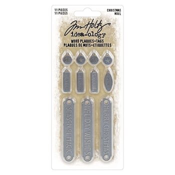 ADVANTUS TIM HOLTZ IDEA-OLOGY METAL CHRISTMAS 2025 WORD PLAQUES + TAGS 11/PK