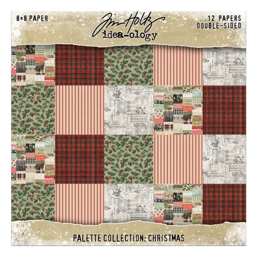 ADVANTUS TIM HOLTZ IDEA-OLOGY PALETTE COLLECTION CHRISTMAS 8x8 DOUBLE SIDED CARDSTOCK