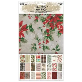 ADVANTUS TIM HOLTZ IDEA-OLOGY CHRISTMAS BACKDROPS 6x10 CARDSTOCK 24 SHEETS