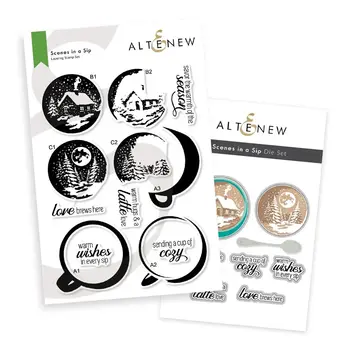 ALTENEW ALTENEW SCENES IN A SIP CLEAR STAMP & DIE SET