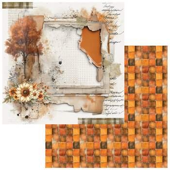 49 AND MARKET 49 AND MARKET SEASON'S BOUNTY GRATEFUL 12x12 CARDSTOCK