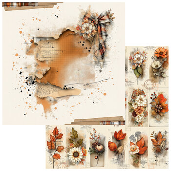 49 AND MARKET 49 AND MARKET SEASON'S BOUNTY FAMILY 12x12 CARDSTOCK