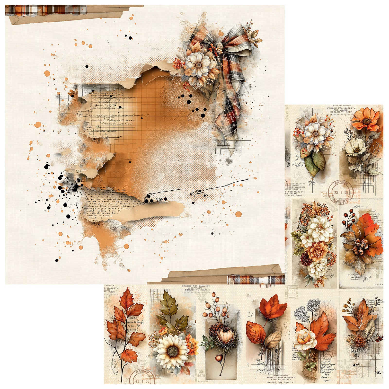 49 AND MARKET 49 AND MARKET SEASON'S BOUNTY FAMILY 12x12 CARDSTOCK