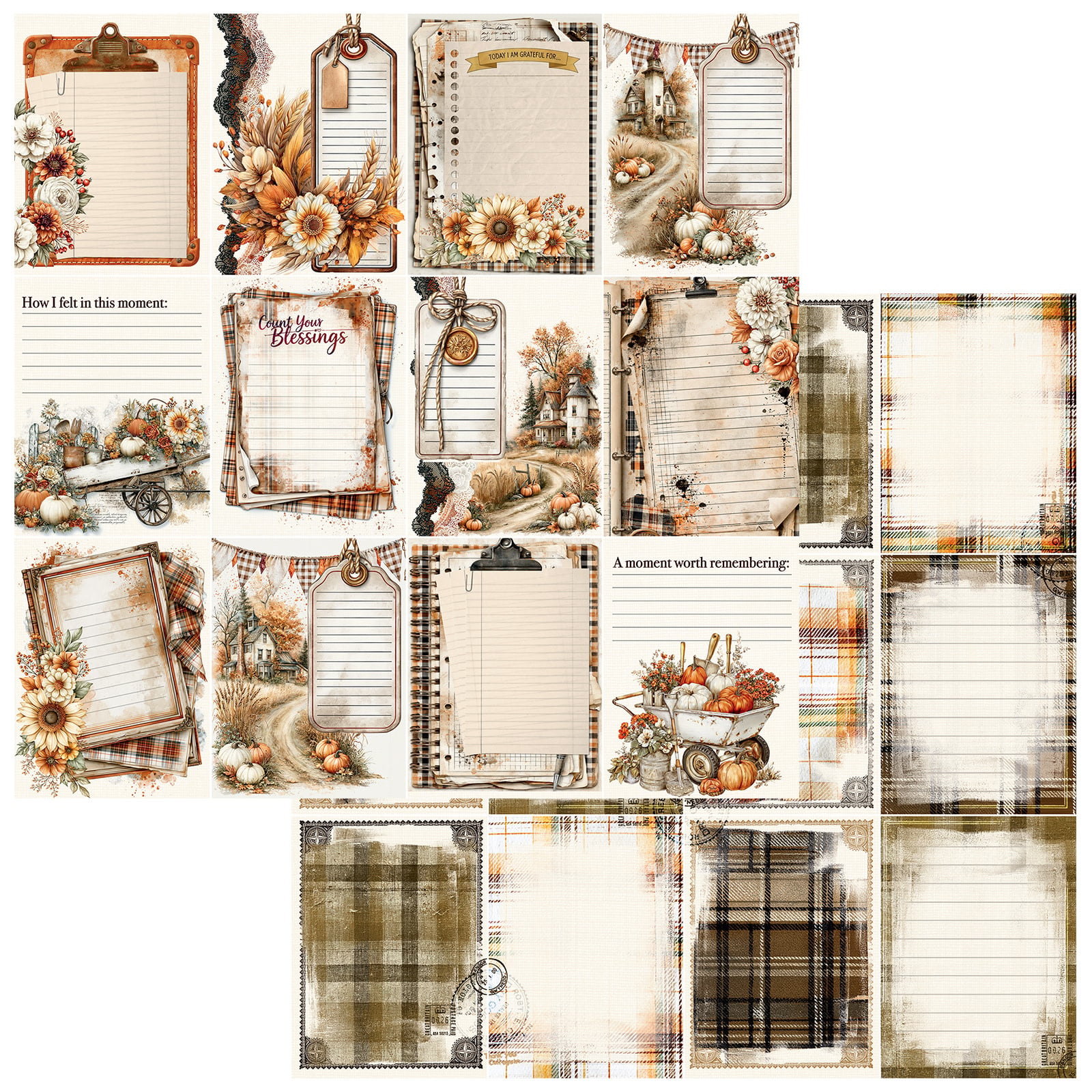 49 AND MARKET 49 AND MARKET SEASON'S BOUNTY FOREVER 12x12 CARDSTOCK