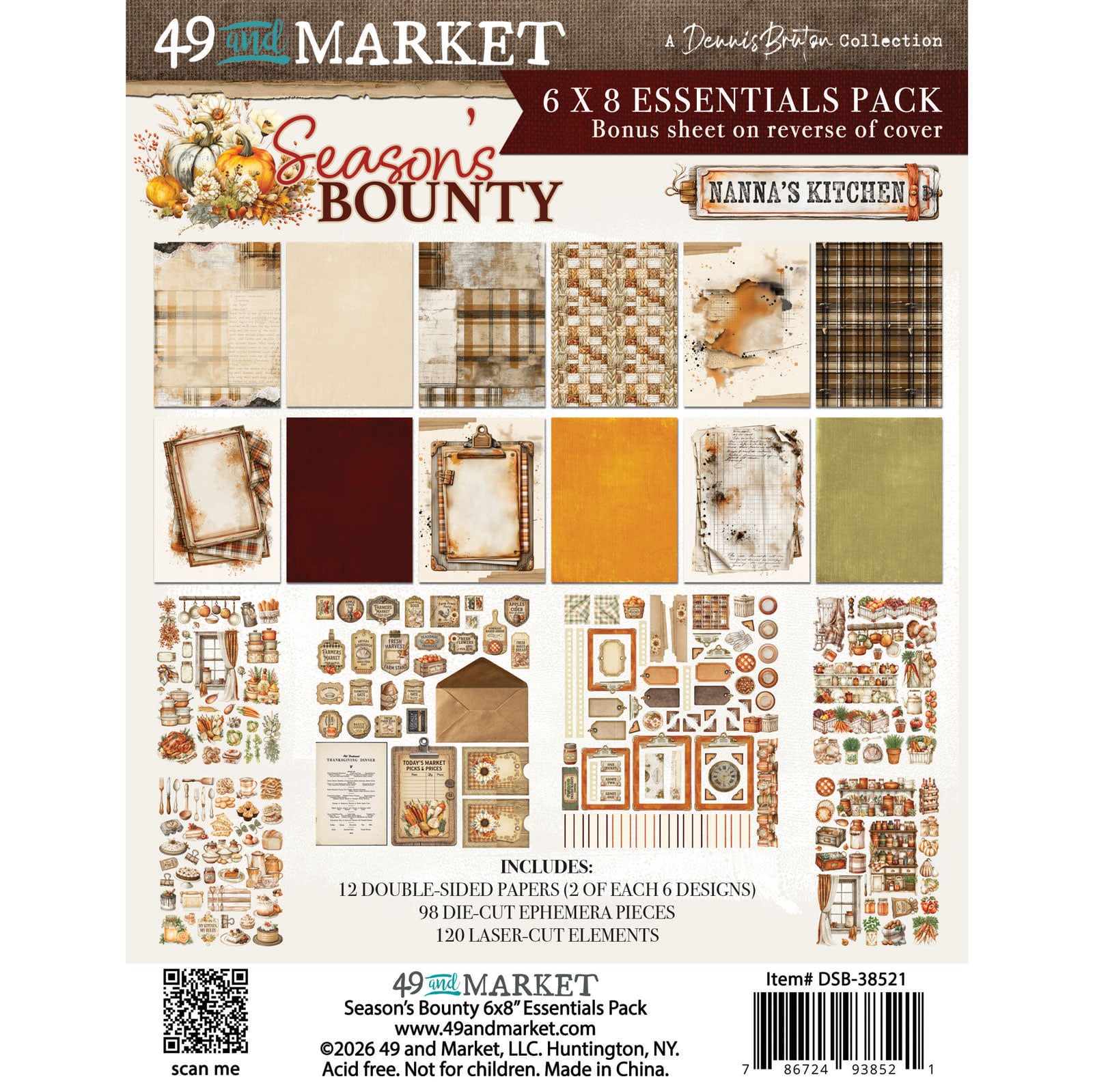 49 AND MARKET 49 AND MARKET SEASON'S BOUNTY 6x8 ESSENTIALS PACK