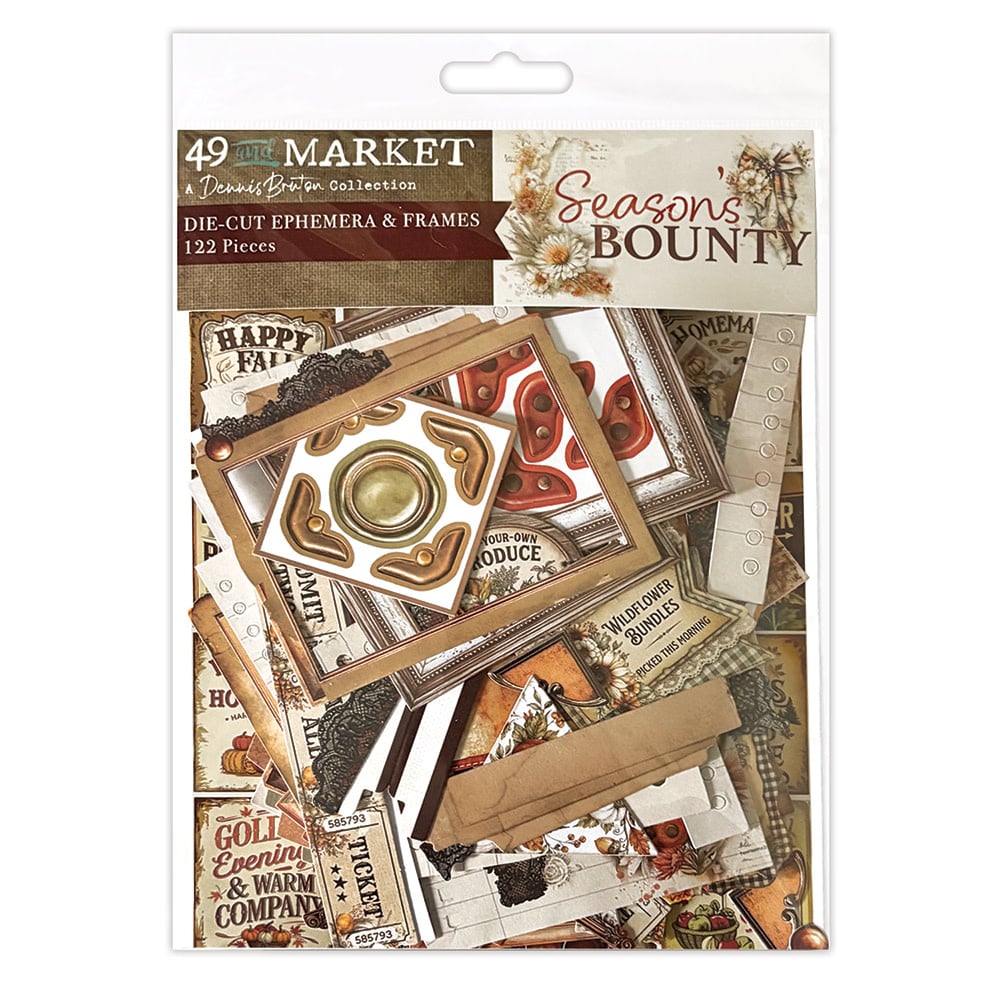 49 AND MARKET 49 AND MARKET SEASON'S BOUNTY EPHEMERA FRAMES 122 PIECES