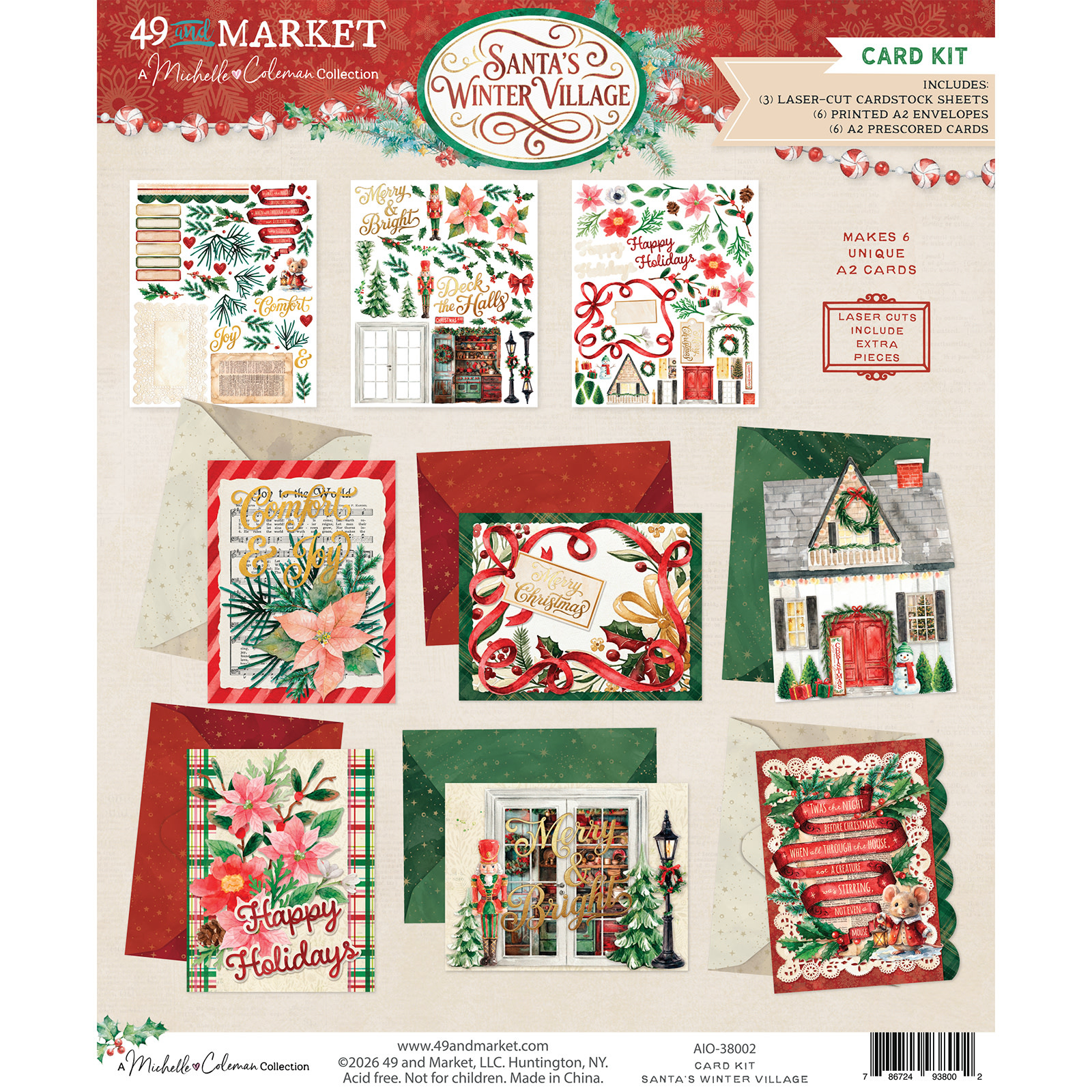 49 AND MARKET 49 AND MARKET SANTA'S WINTER VILLAGE CARD KIT
