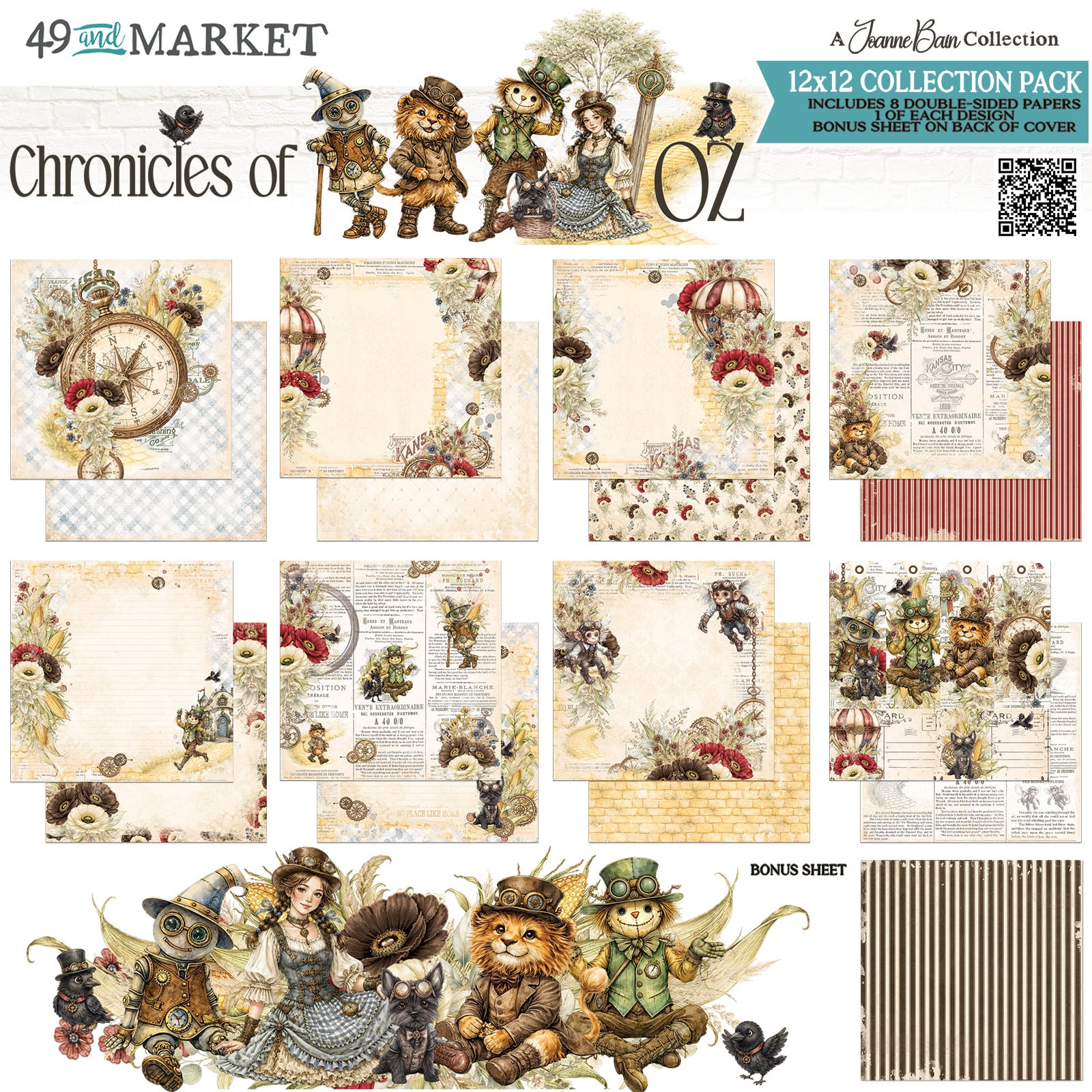 49 AND MARKET 49 AND MARKET CHRONICLES OF OZ 12x12 COLLECTION PACK