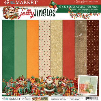 49 AND MARKET 49 AND MARKET JOLLY JINGLES SOLIDS 12x12 COLLECTION PACK